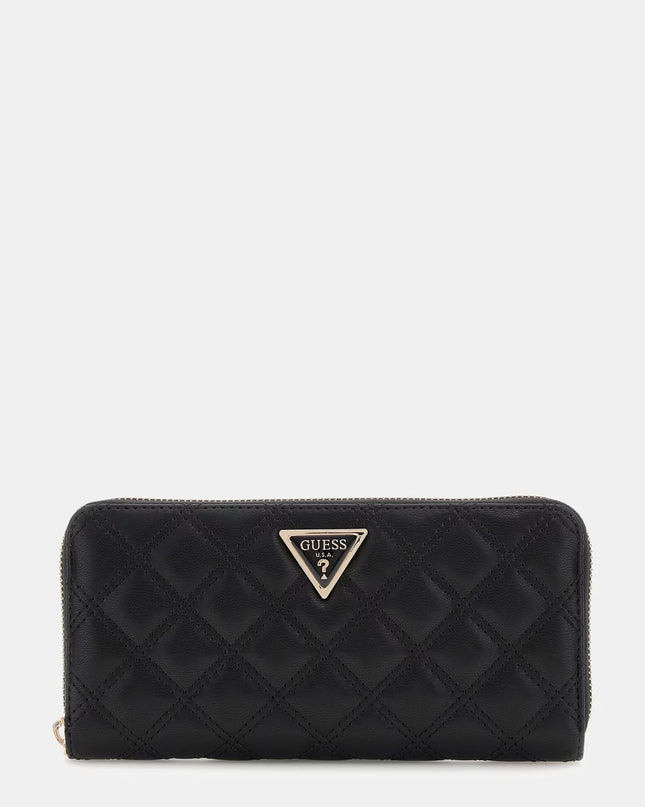 Guess Giully Large Zip Around  - Black