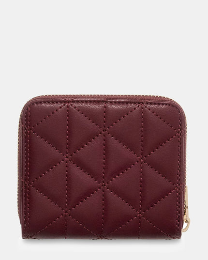 Guess Paisleigh Small Zip Around Purse - Burgundy