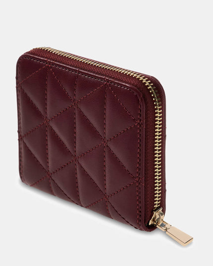 Guess Paisleigh Small Zip Around Purse - Burgundy