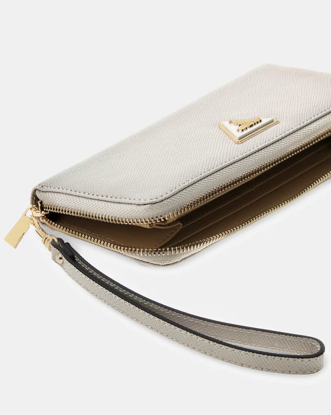 Guess Laurel Large Zip Around Purse - Taupe