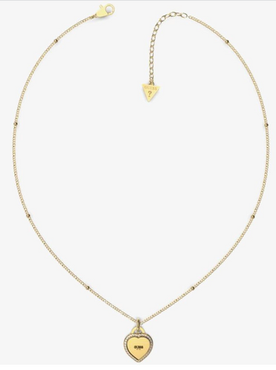 Guess Fine Heart Charm Gold Necklace
