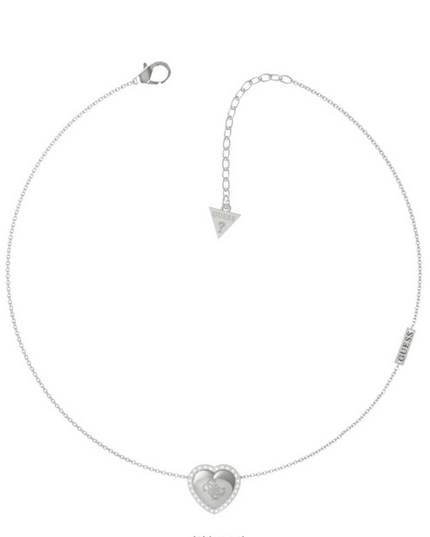 Guess Heart Necklace - Silver