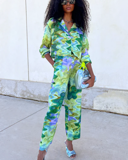 Green Marble Trousers