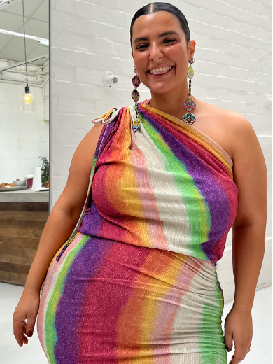 Plus size rainbow dress uk outlet