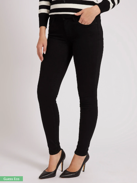 Guess black hot sale high waisted jeans