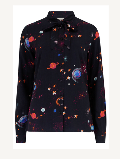 Catrina Shirt - Black Colourful Universe