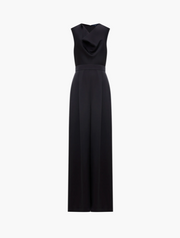 French Connection Harlow Sleeveless Satin Jumpsuit - Black