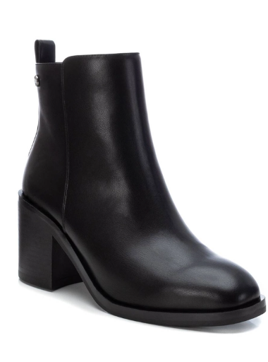 Faux Leather Block Heel Boots Black Spoilt Belle Boutique Online