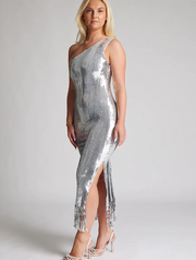 Gatsby Midaxi Dress - Silver