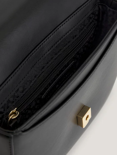 Tommy Hilfiger Chain Flap Crossover Bag - Black