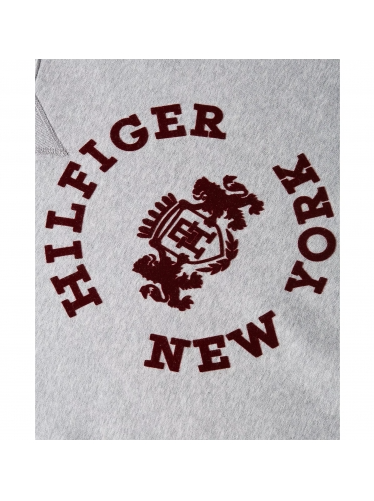 Tommy Hilfiger Varsity Flocked Logo Sweatshirt - Light Grey Heather –  Spoilt Belle Boutique Online