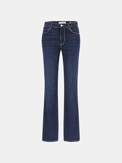 Guess Sexy Straight Mid-Rise Jeans - Deep Denim