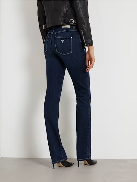 Guess Sexy Straight Mid-Rise Jeans - Deep Denim