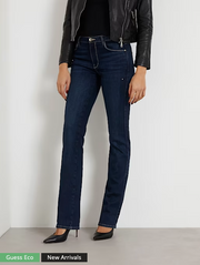 Guess Sexy Straight Mid-Rise Jeans - Deep Denim