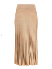 Guess Shopie Pleated Knit Skirt - Foamy Taupe
