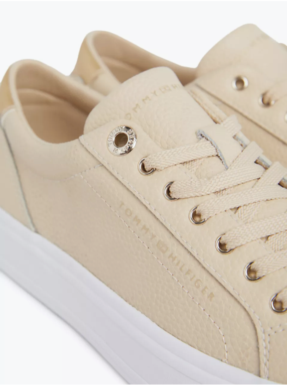 Tommy Hilfiger Essential Vulc Leath - White Clay