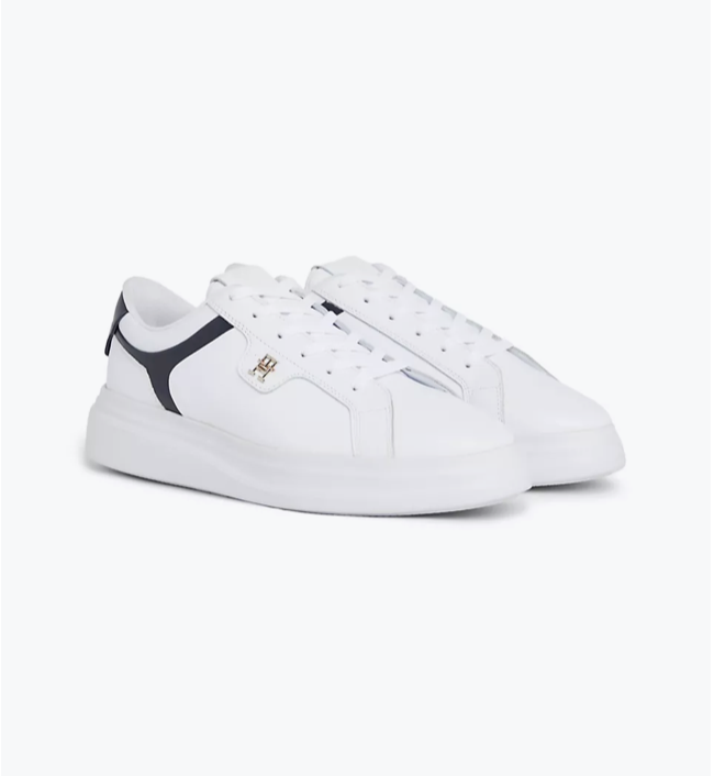Tommy Hilfiger Pointy Court Sneaker - White/ Space Blue