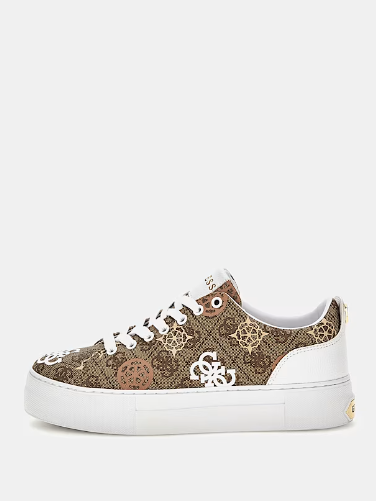 Guess Gianele 4G Peony Logo Sneakers - Beige