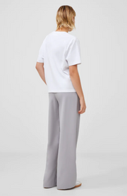 French Connection Rallie Cotton Ruched T-Shirt - Linen White