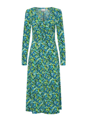 Kasanny Dress - Blue Green Floral