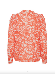 Simmi Shirt - Hot Coral Flower