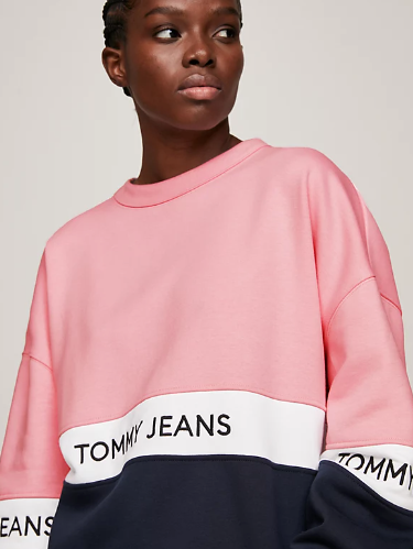 Tommy jeans hot sale colour block sweatshirt