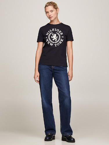 Tommy Hilfiger Embroidered Crest T-Shirt - Desert Sky