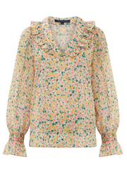 French Connection Alexia Hallie Crinkle Shirt - Pear
