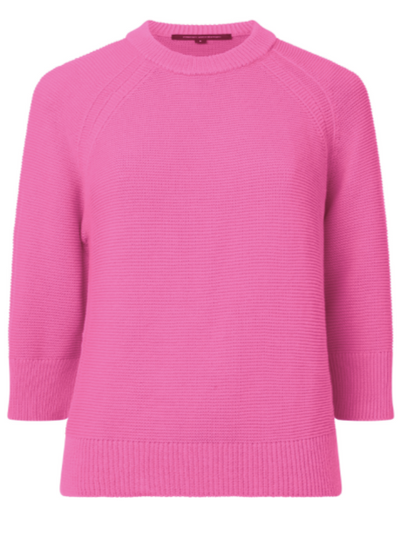 French Connection Lily Mozart Short Sleeve Knit - Aurora Pink