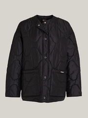 Tommy Jeans Collarless Padded Quilted Jacket - Black