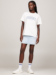 Tommy Jeans Relaxed Varsity Luxe T-Shirt - Ancient White