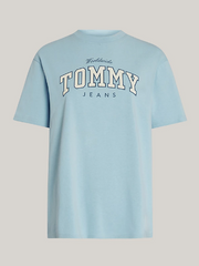 Tommy Jeans Relaxed Varsity Luxe T-Shirt - Breezy Blue