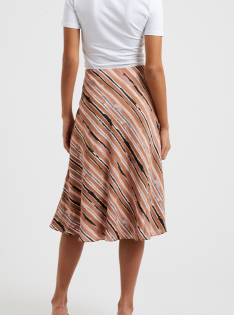 French Connection Gaia Flavia Textured Skirt - Mocha Moose