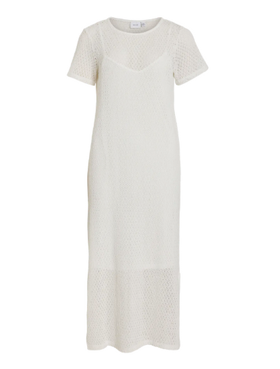 Mine Crochet Midi Dress - White