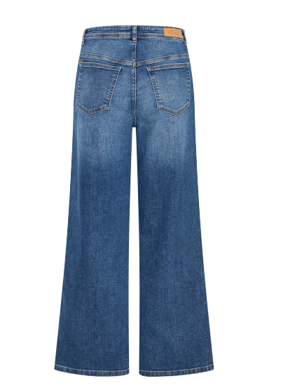Twiggy Cropped High Waist Jean - Medium Blue