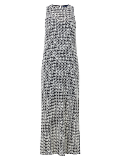 French Connection Carly Crochet Midi Dress - Black/Cream