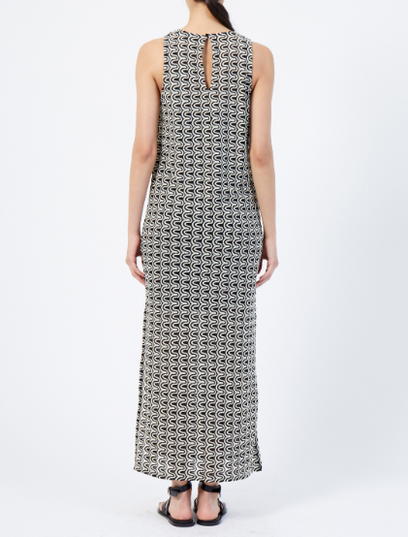 French Connection Carly Crochet Midi Dress - Black/Cream