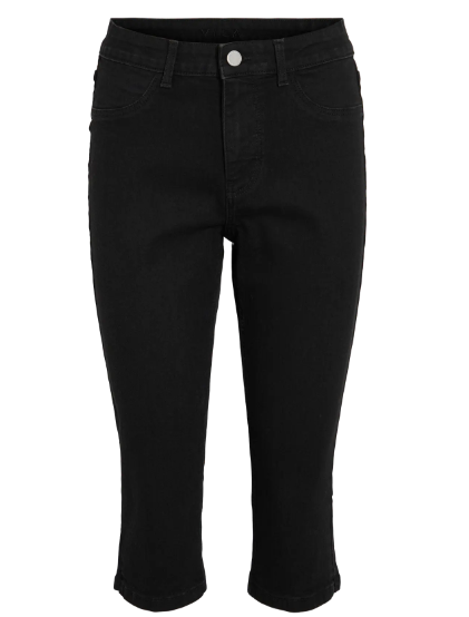 Jeggy Capri Pants - Black Denim