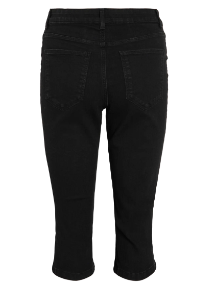 Jeggy Capri Pants - Black Denim