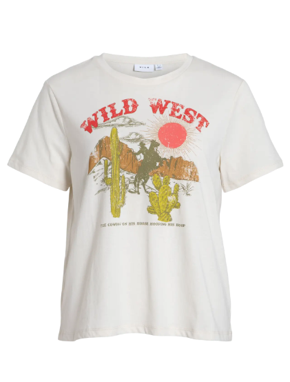 Wonti Printed Wild West T-Shirt - Birch/Multi