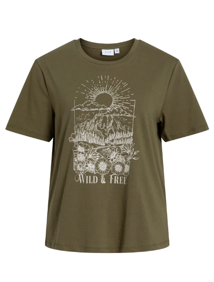 Wonti Printed T-Shirt - Olive