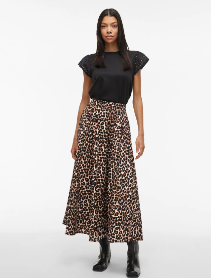 Valencia Lio Ankle Skirt - Leopard