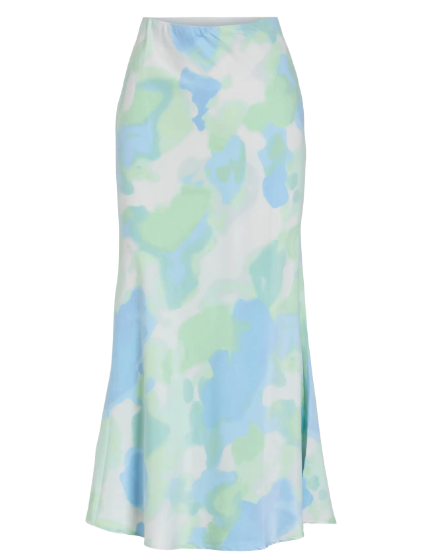 Elinna Midi Skirt - Green/Blue
