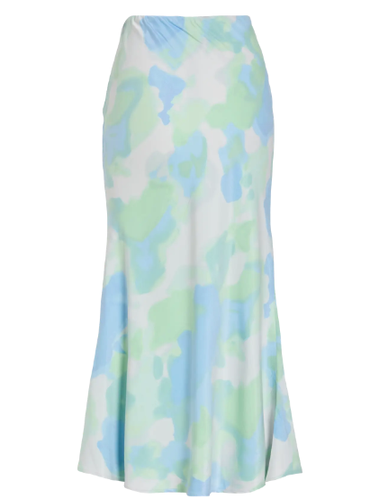 Elinna Midi Skirt - Green/Blue