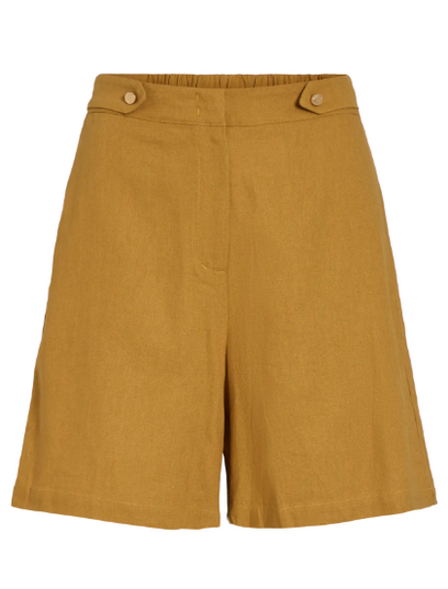 Nuria Button Detail Shorts - Wood