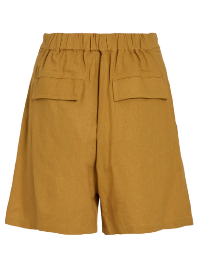 Nuria Button Detail Shorts - Wood