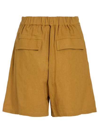 Nuria Button Detail Shorts - Wood