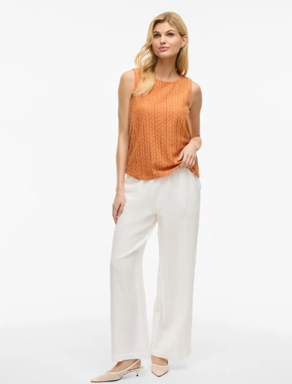 Geneva O-Neck Top - Golden Ochre