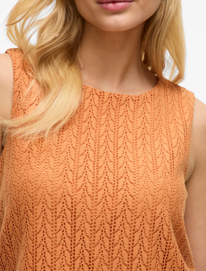 Geneva O-Neck Top - Golden Ochre