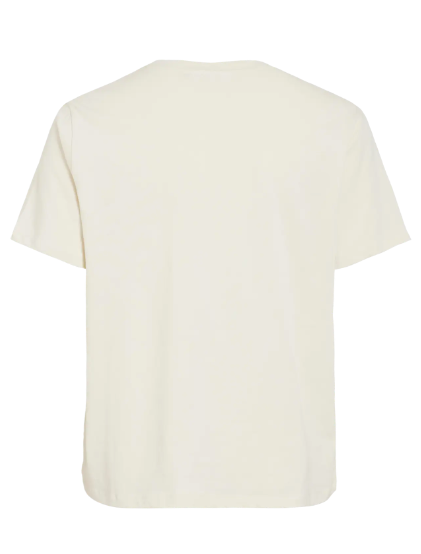 Vivirina Front Crochet O-Neck Top - Birch